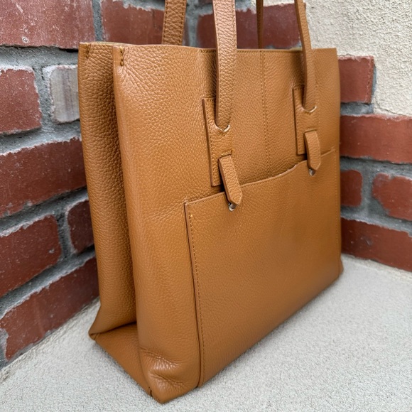 LE BORSE DI GIULIA 🇮🇹 Genuine Leather Made in Italy Large Tote Bag in Camel - Picture 3 of 14